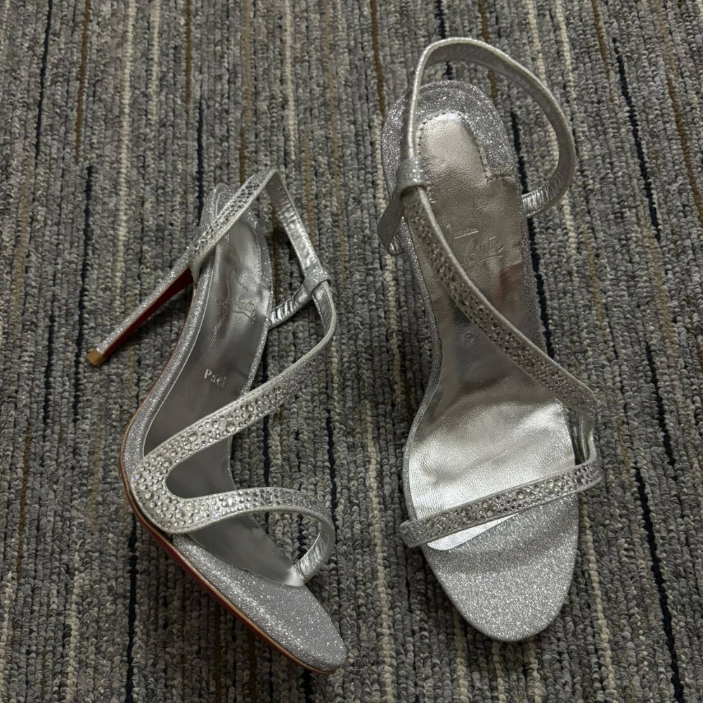Alternative view of CHRISTIAN LOUBOUTIN ROSALIE STRASS SILVER 3220624S265