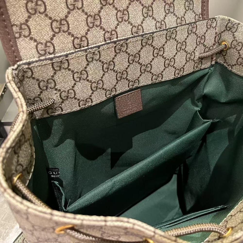 GUCCI OPHIDIA LARGE BACKPACK BEIGE AND DARK BROWN 46CM 839110 FAEWQ 9845 - Image 10