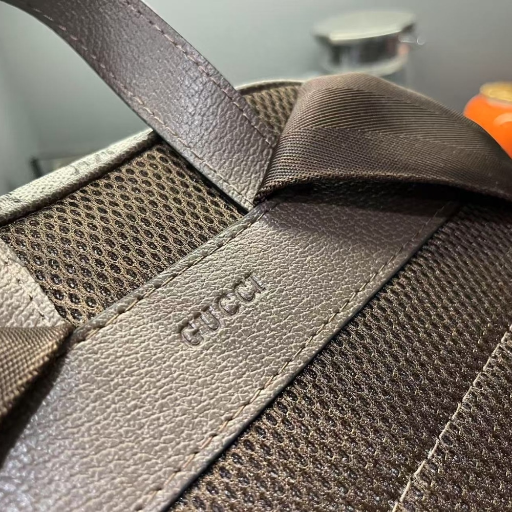 GUCCI OPHIDIA MEDIUM BACKPACK BEIGE AND DARK BROWN 41CM 834466 FAEOJ 9747 - Image 8