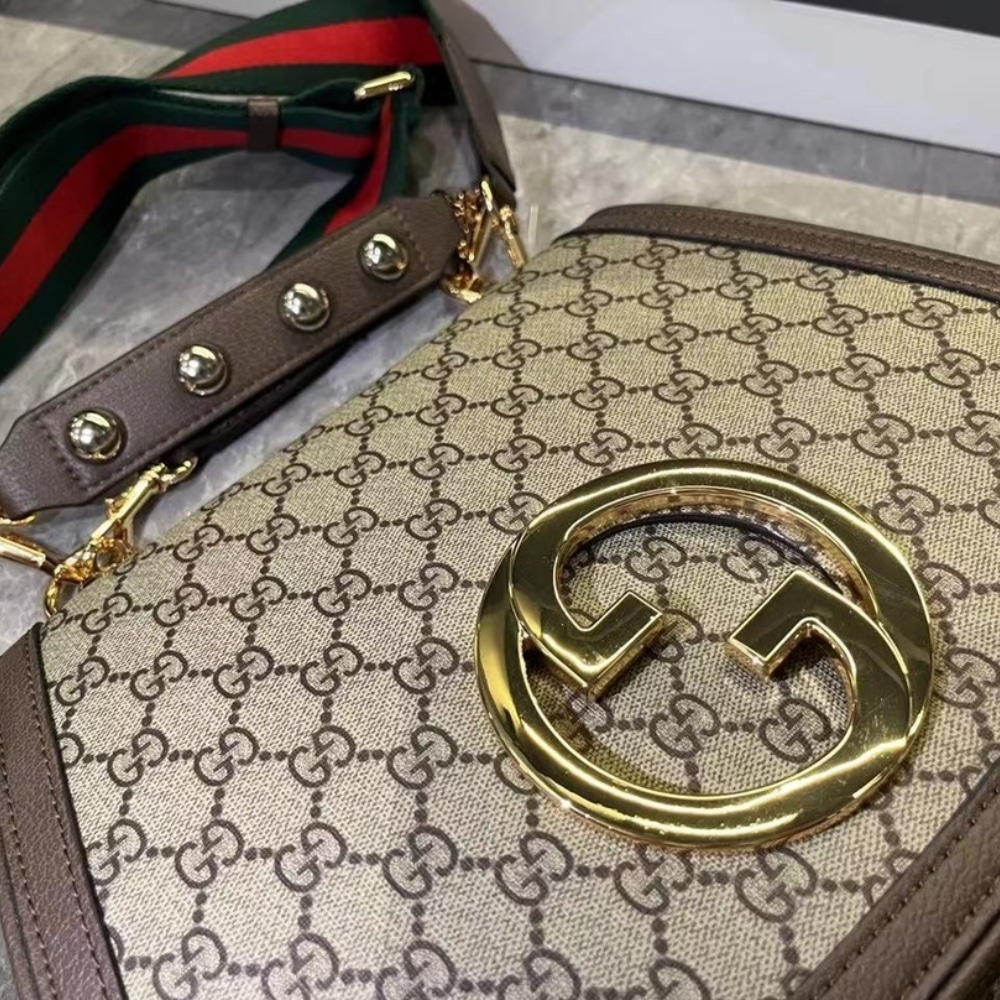 GUCCI BLONDIE MEDIUM TOP HANDLE BAG BEIGE AND EBONY 29CM 721172 96IWG 8745 - Image 7