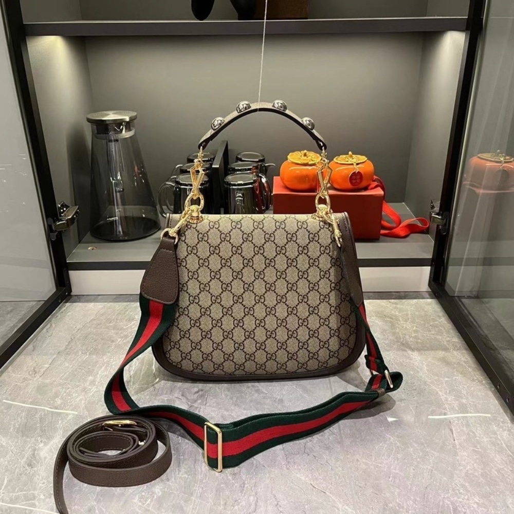 GUCCI BLONDIE MEDIUM TOP HANDLE BAG BEIGE AND EBONY 29CM 721172 96IWG 8745 - Image 4