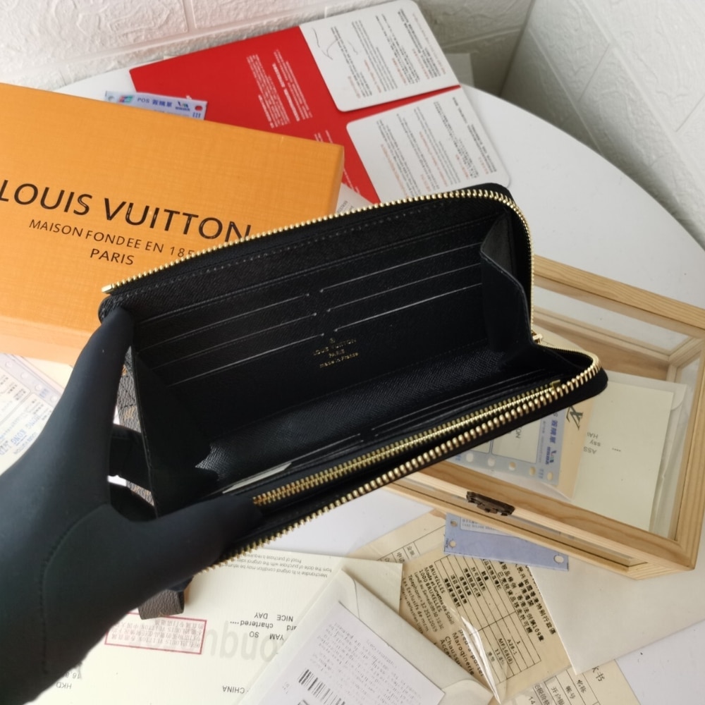 LOUIS VUITTON ZIPPY DRAGONNE WALLET BROWN 19CM M69407 - Image 7