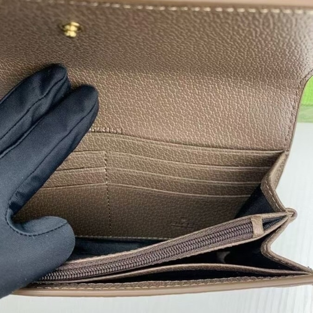 GUCCI OPHIDIA CONTINENTAL WALLET BROWN GG SUPREME 19CM 523153 96IWG 8745 - Image 7