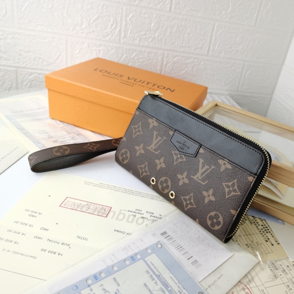 LOUIS VUITTON ZIPPY DRAGONNE WALLET BROWN 19CM M69407 - Image 4