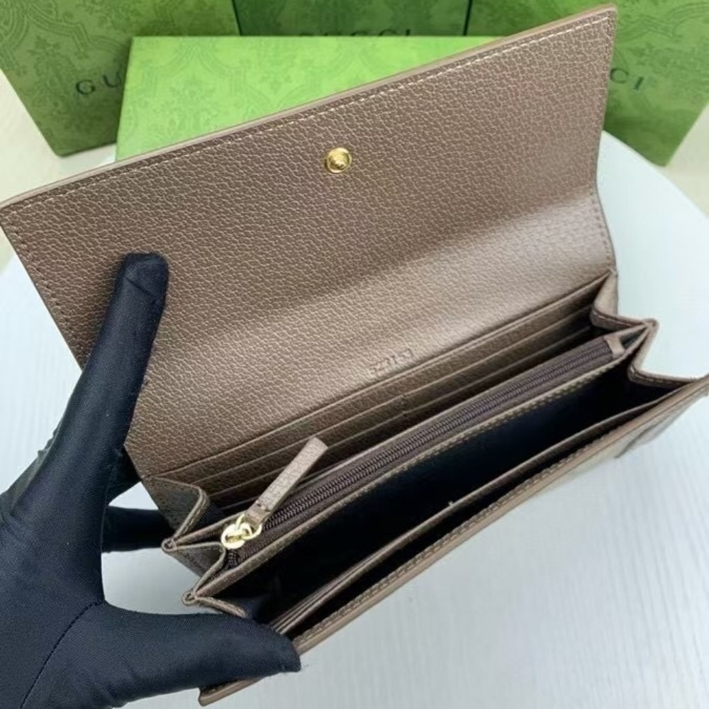 GUCCI OPHIDIA CONTINENTAL WALLET BROWN GG SUPREME 19CM 523153 96IWG 8745 - Image 6