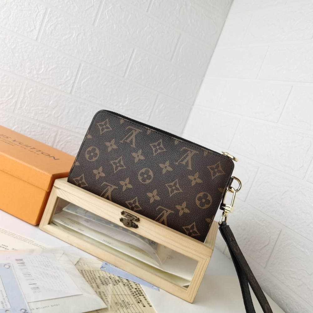 LOUIS VUITTON ZIPPY DRAGONNE WALLET BROWN 19CM M69407 - Image 3