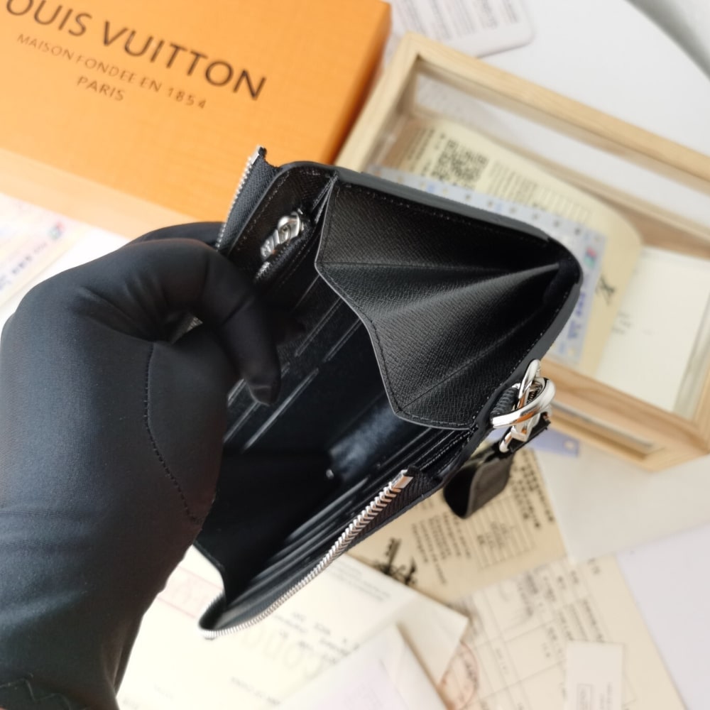 LOUIS VUITTON ZIPPY DRAGONNE WALLET DAMIER GRAPHITE 19CM N60379 - Image 9