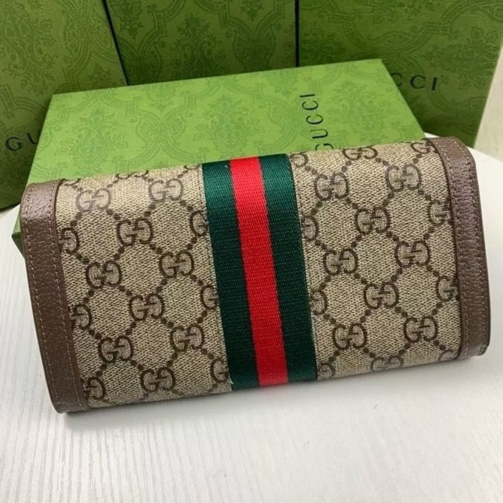 GUCCI OPHIDIA CONTINENTAL WALLET BROWN GG SUPREME 19CM 523153 96IWG 8745 - Image 3
