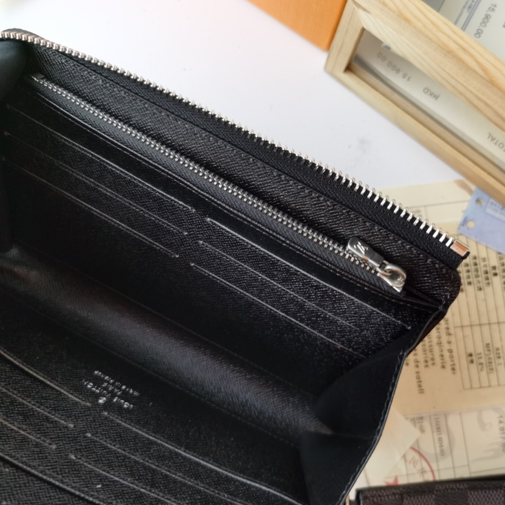 LOUIS VUITTON ZIPPY DRAGONNE WALLET DAMIER GRAPHITE 19CM N60379 - Image 8