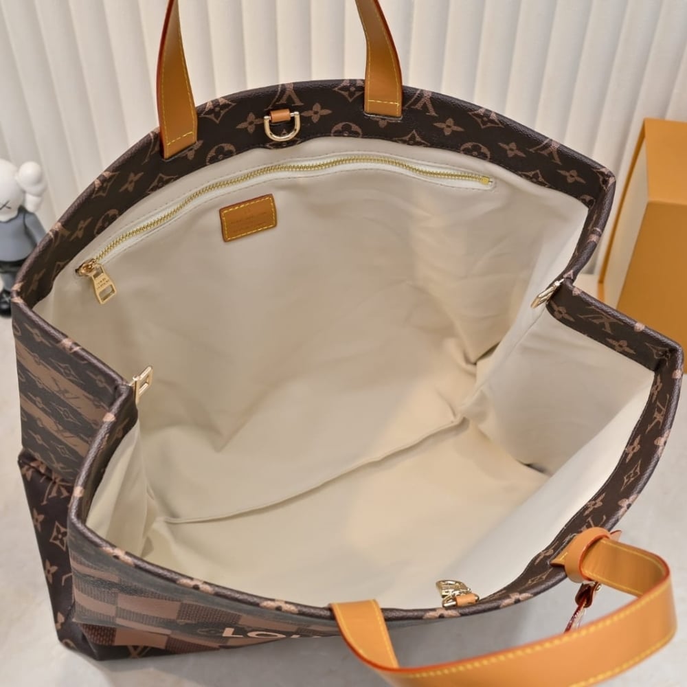 LOUIS VUITTON SHOPPER TOTE MM MONOGRAM CANVAS BROWN 40CM M15274 - Image 9