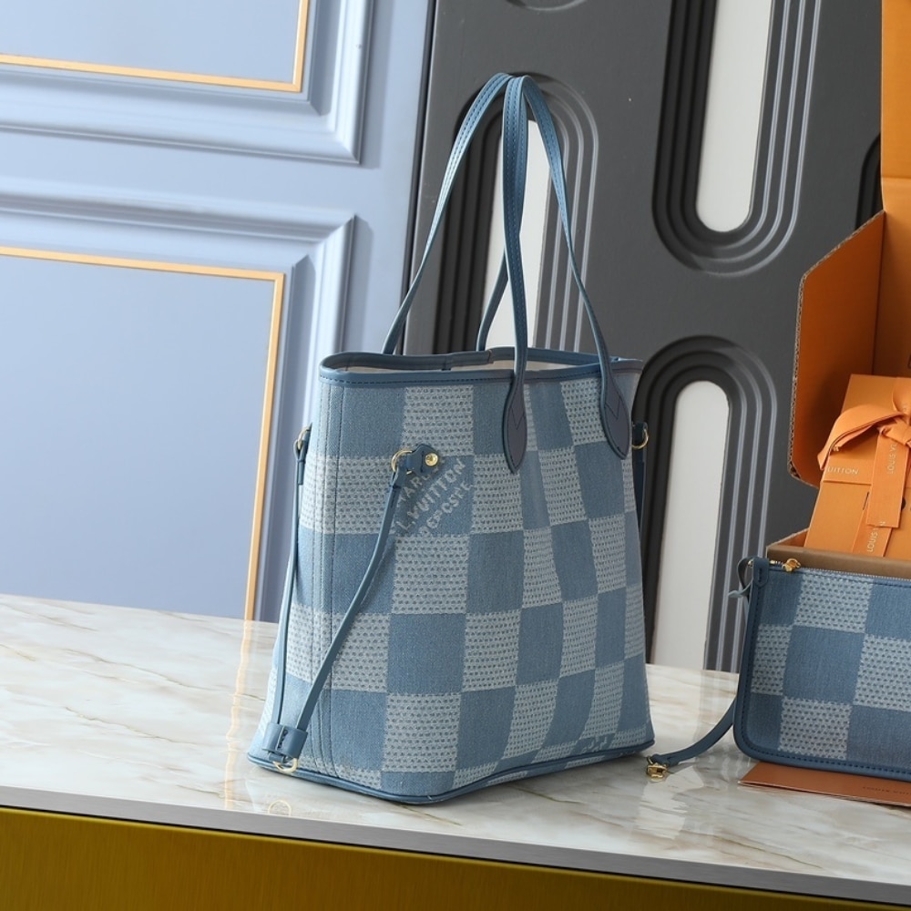 LOUIS VUITTON NEVEREVERFULL DENIM BLUE 31CM N00198 - Image 3