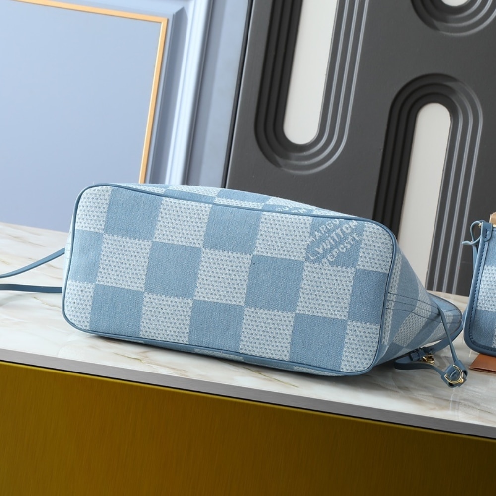 LOUIS VUITTON NEVEREVERFULL DENIM BLUE 31CM N00198 - Image 5