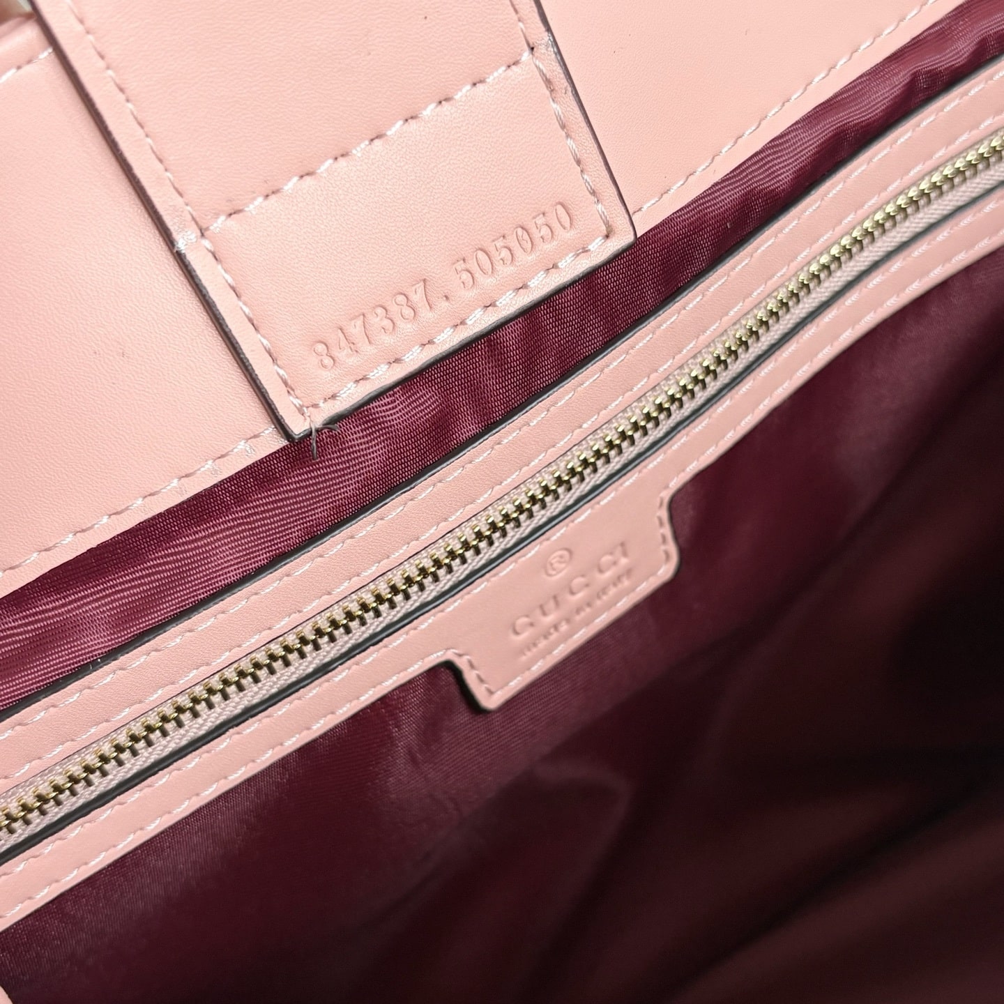 GUCCI BETTY MEDIUM TOTE BAG PALE PINK MATELASSE 28CM 847387 AAFA1 6823 - Image 8