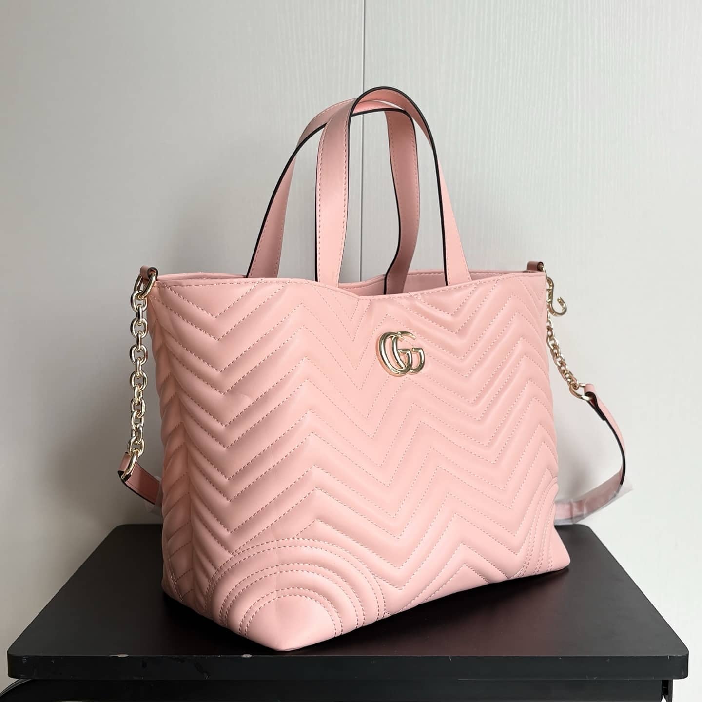 GUCCI BETTY MEDIUM TOTE BAG PALE PINK MATELASSE 28CM 847387 AAFA1 6823 - Image 4