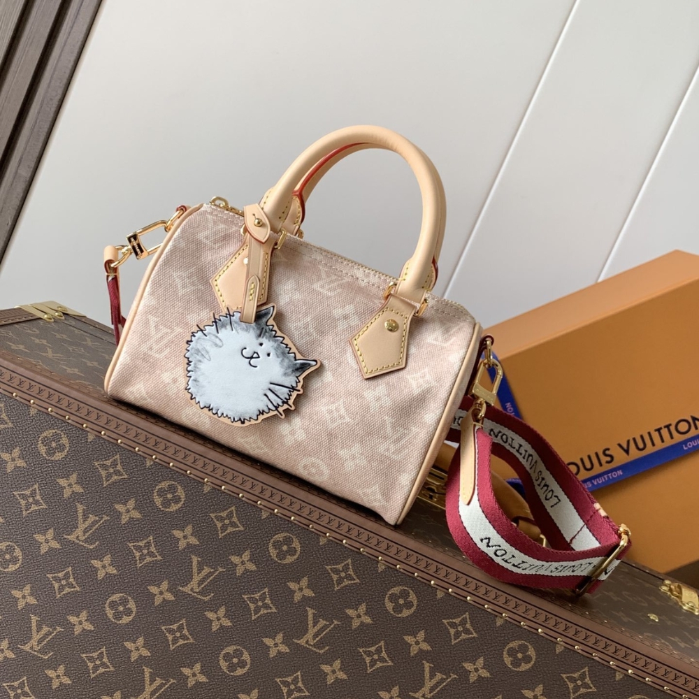 Alternative view of LOUIS VUITTON SPEEDY BANDOULIÈRE 20 MEOWGRAM PALE PINK 20CM M15151
