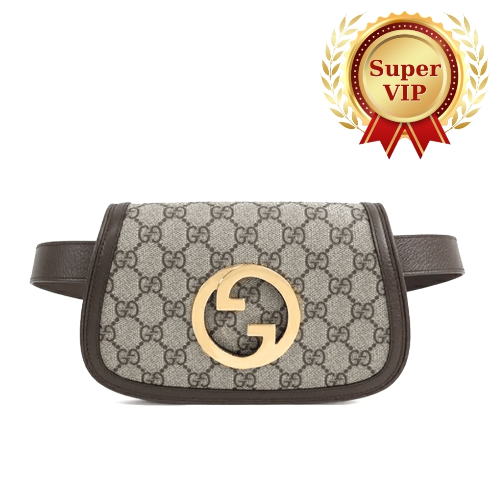 [SUPER VIP 1:1] GUCCI BLONDIE BELT BAG GG SUPREME BEIGE EBONY 703807 K9GSG 8358