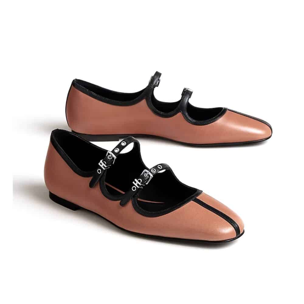 HERMES LILIA BALLET FLAT BROWN H252041Z A3355