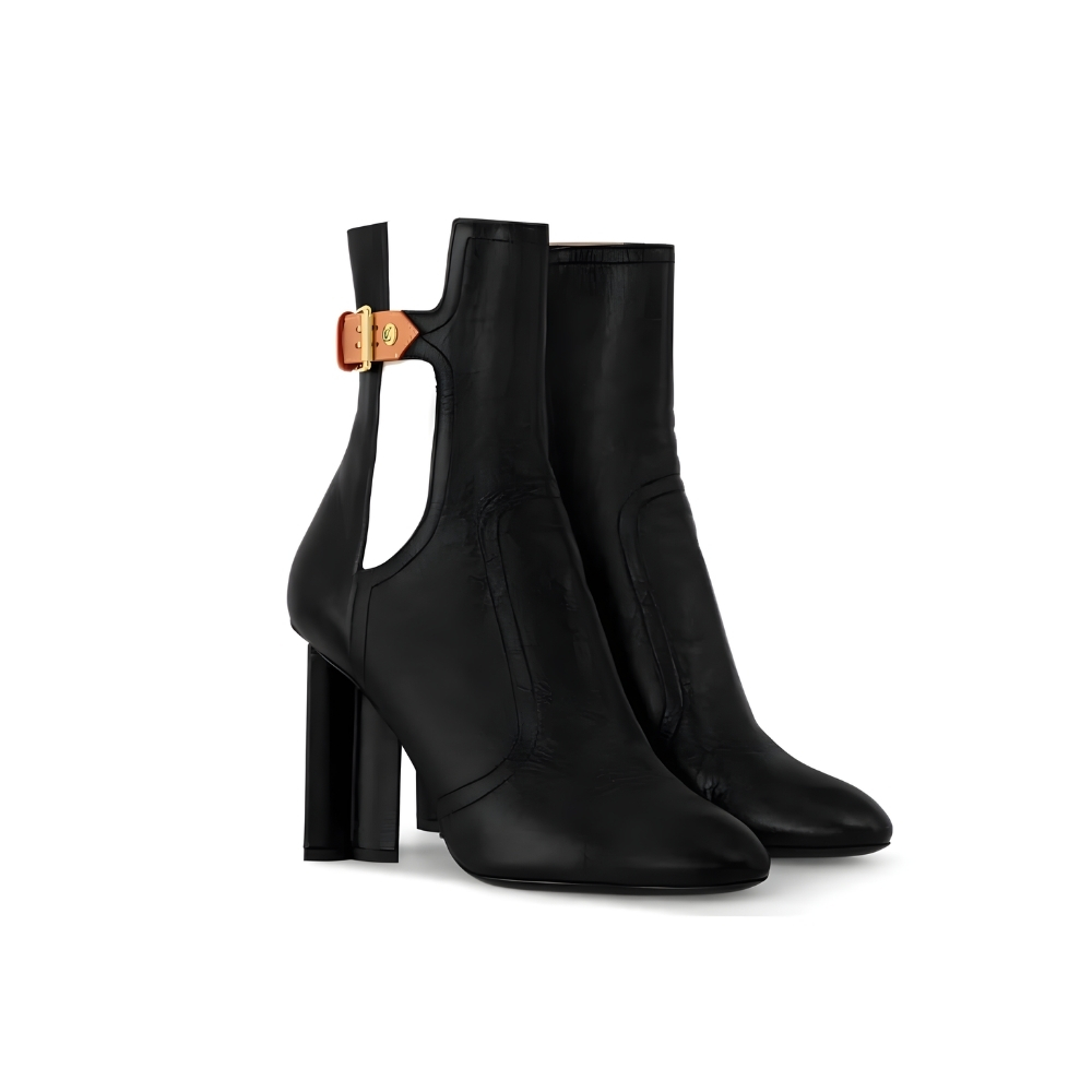LOUIS VUITTON SILHOUETTE ANKLE BOOT BLACK 1ACL6X