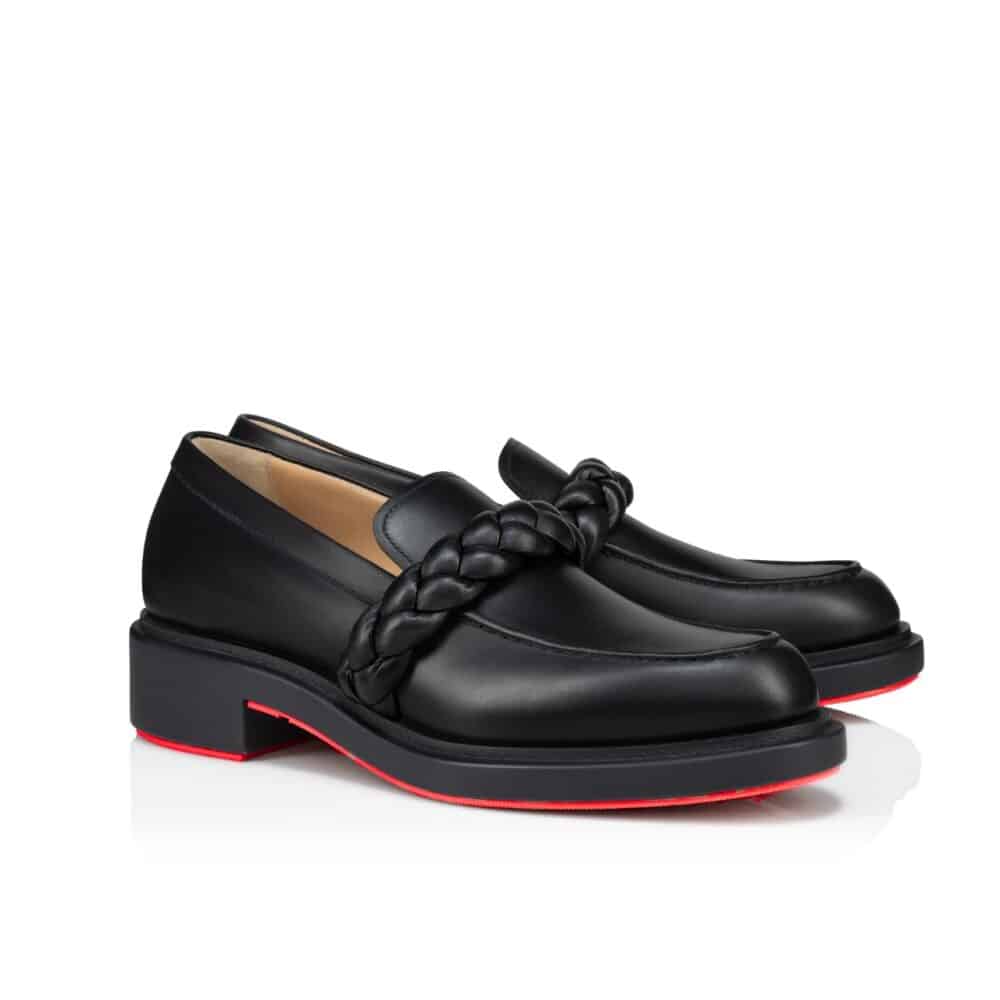 CHRISTIAN LOUBOUTIN URBINO MOC BRAID BLACK 1240909BK01