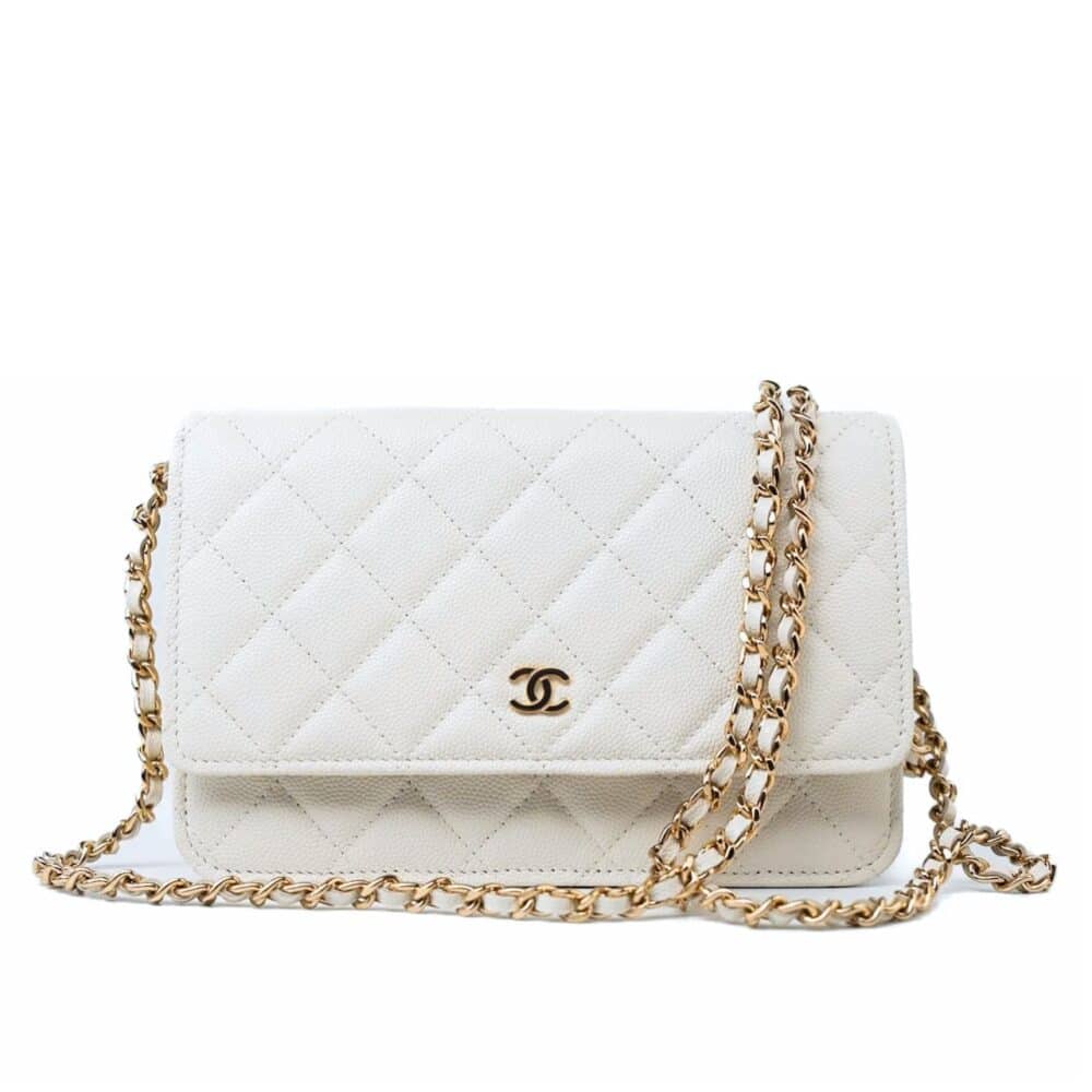 CHANEL WALLET ON CHAIN WOC WHITE 19CM