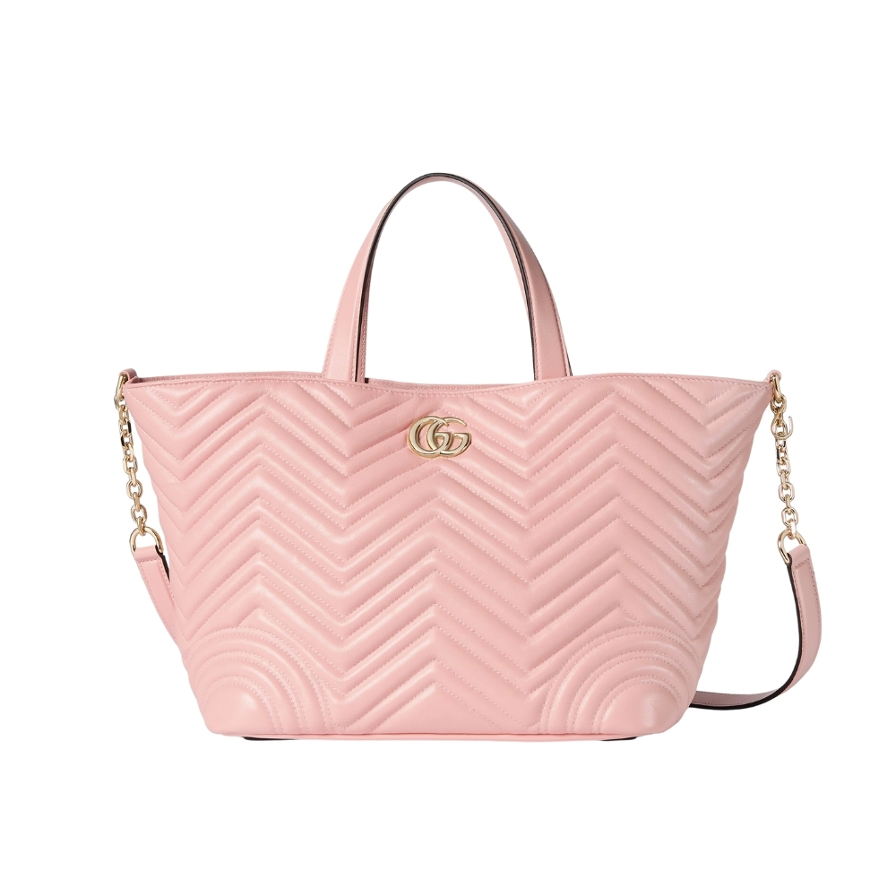 GUCCI BETTY MEDIUM TOTE BAG PALE PINK MATELASSE 28CM ‎847387 AAFA1 6823