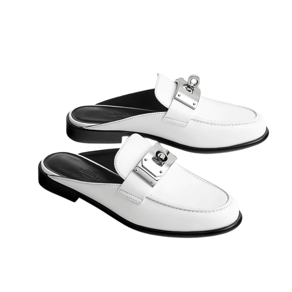 HERMES LOTA MULE WHITE H241159Z 90360