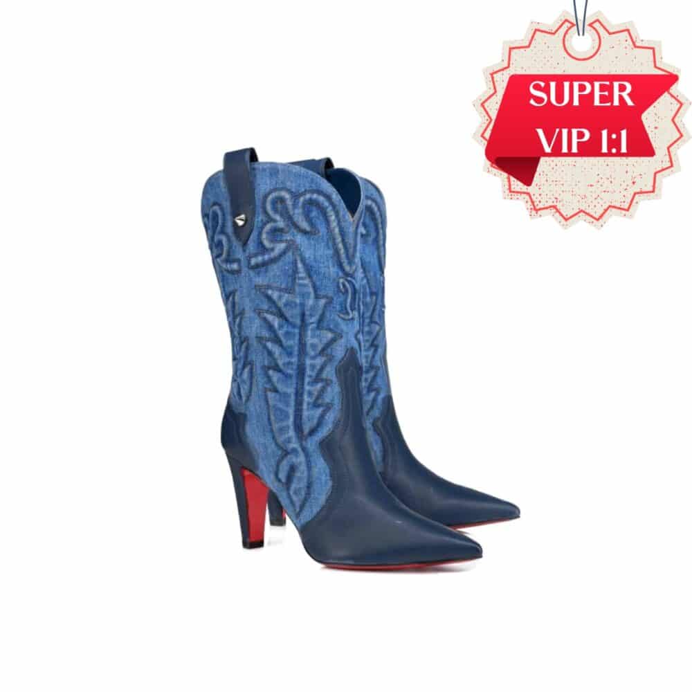 [SUPER VIP 1:1] CHRISTIAN LOUBOUTIN SANTIABOOTY 85 BOOTS DENIM BLUE 32404636603