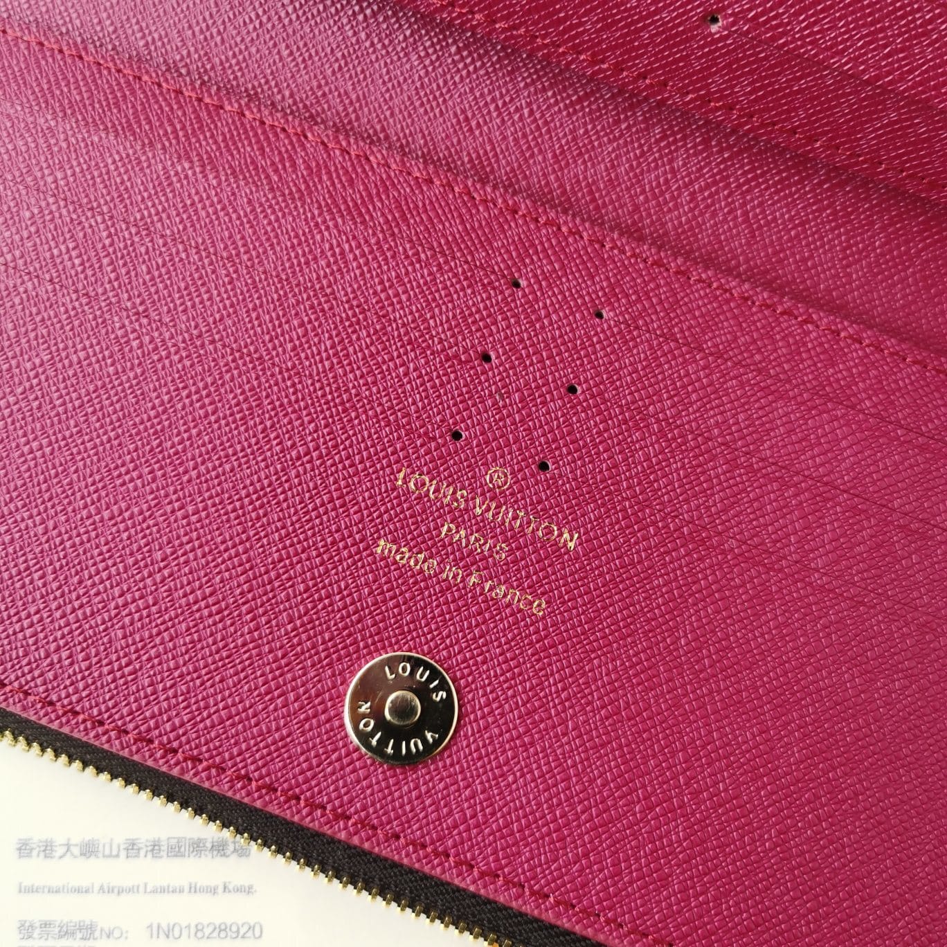 LOUIS VUITTON CLEMENCE WALLET BROWN CANVAS PINK 21CM M60742 - Image 7