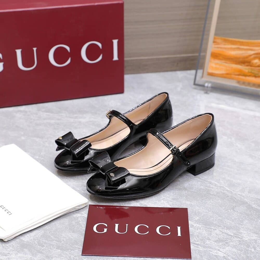 Alternative view of GUCCI WOMEN BALLET FLAT WITH BOW BLACK 835748 0B9J0 1000