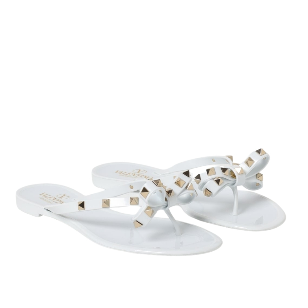 VALENTINO GARAVANI FLAT SANDAL NAPPA WHITE 5W2S0552PVS 001