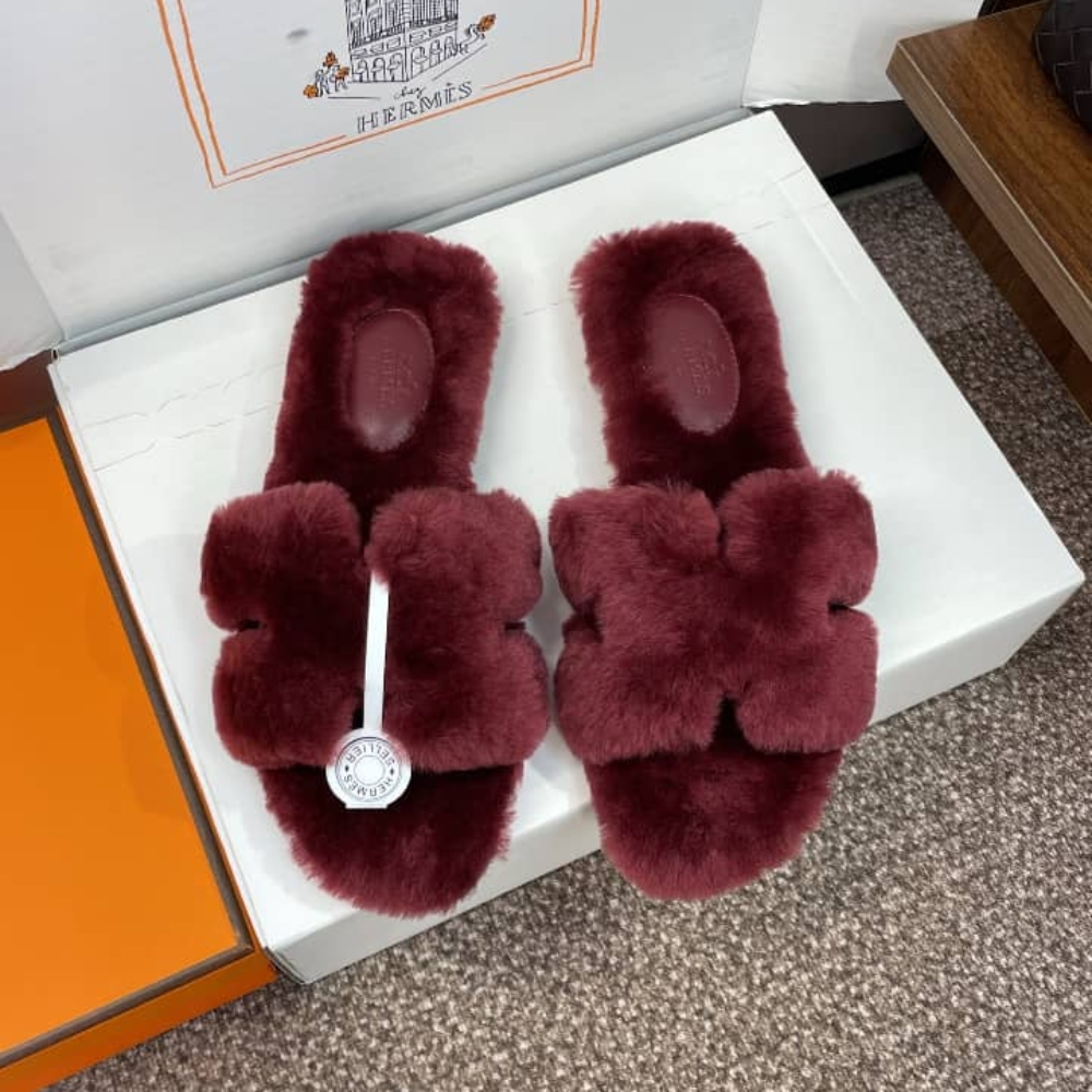 Alternative view of [SUPER VIP 1:1] HERMES ORAN SANDAL ROUGE H BURGUNDY H231288Z L1350