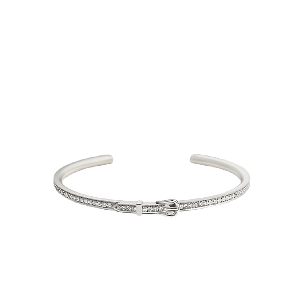 HERMES ETRIVIERE BRACELET WHITE GOLD H124407B 0015