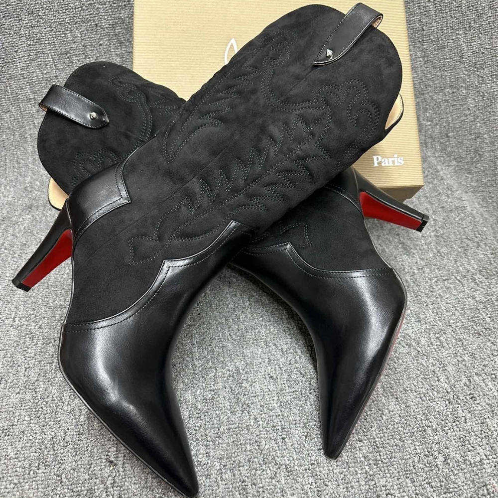 Alternative view of CHRISTIAN LOUBOUTIN SANTIA BOTTA 85 BOOTS BLACK 3250414BK01