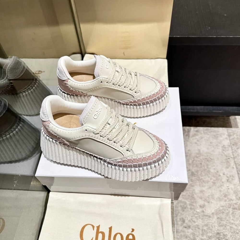 Alternative view of CHLOÉ NAMA SNEAKER POWER BEIGE CHC24U02IBD26Z