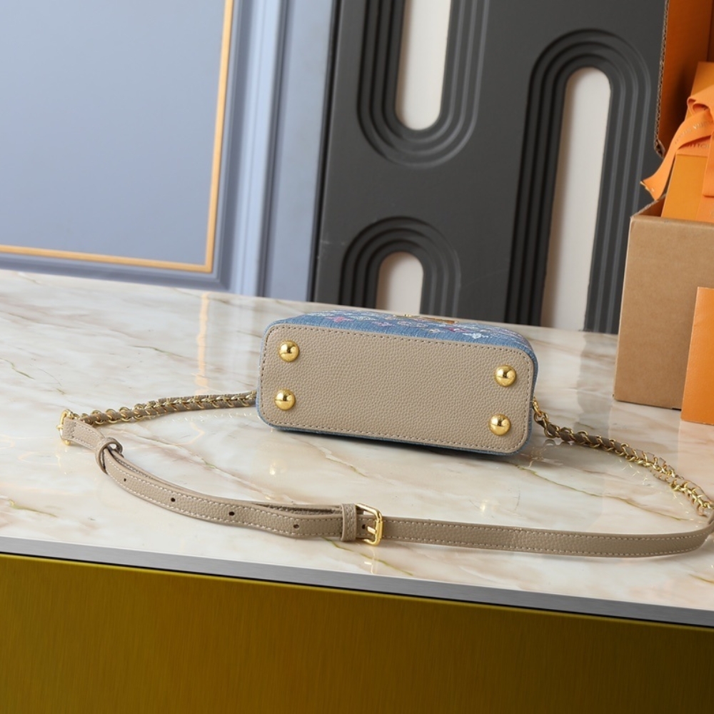 LOUIS VUITTON CAPUCINES MINI DENIM BLUE 21CM M12947 - Image 5