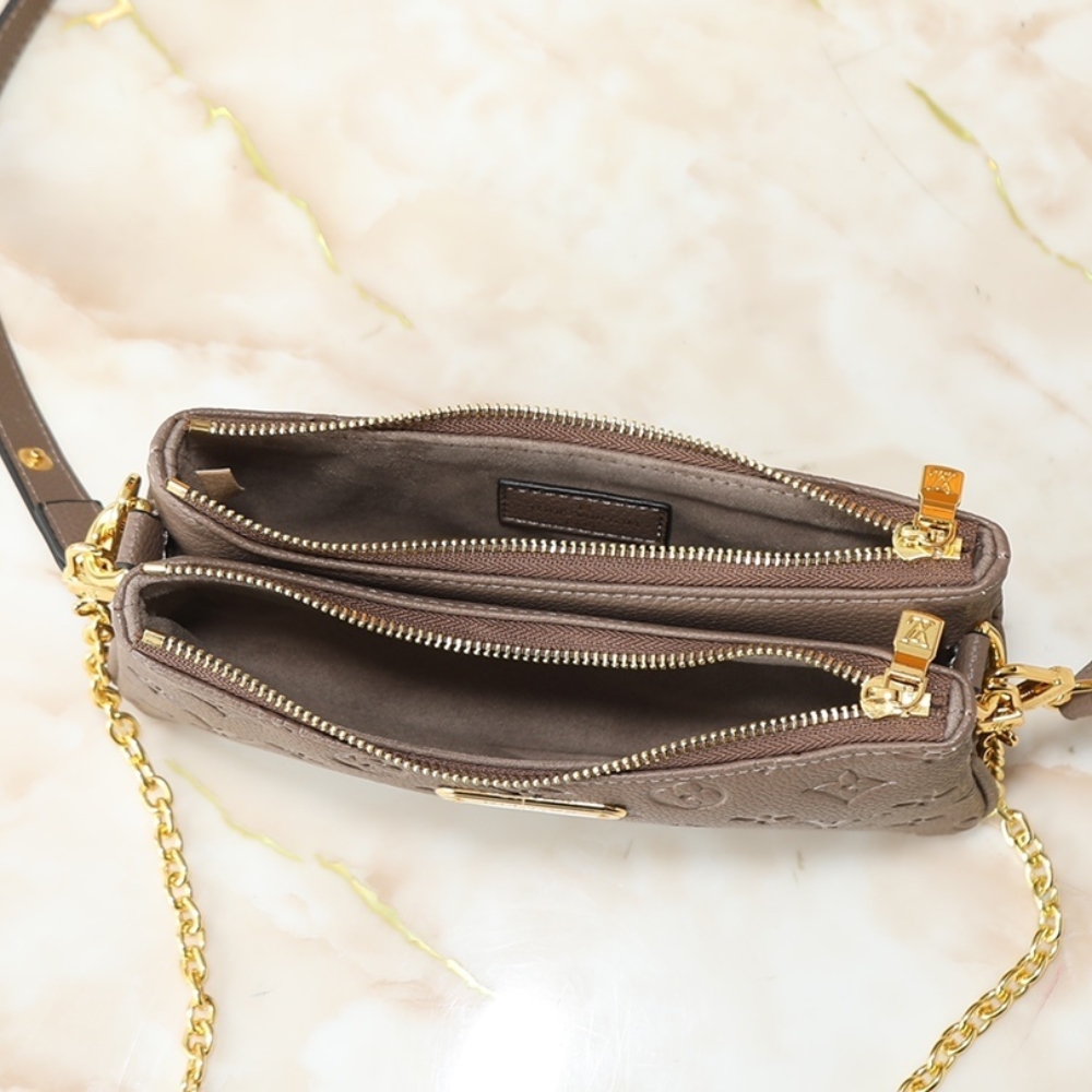 LOUIS VUITTON POCHETTE LIV SMOKE BROWN 24CM M25816 - Image 10