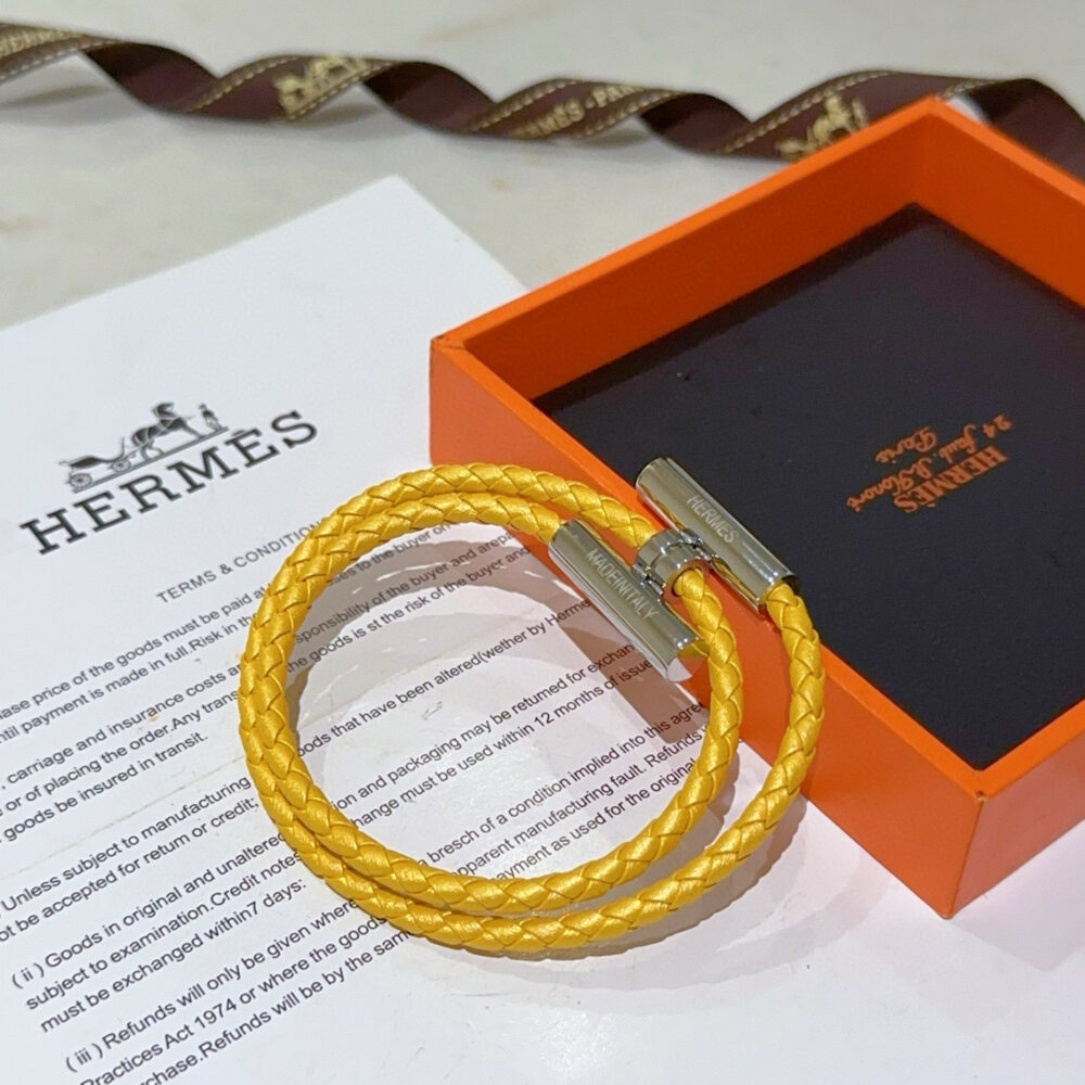Alternative view of HERMES TOURNIS TRESSE BRACELET YELLOW H068406FP9OT3