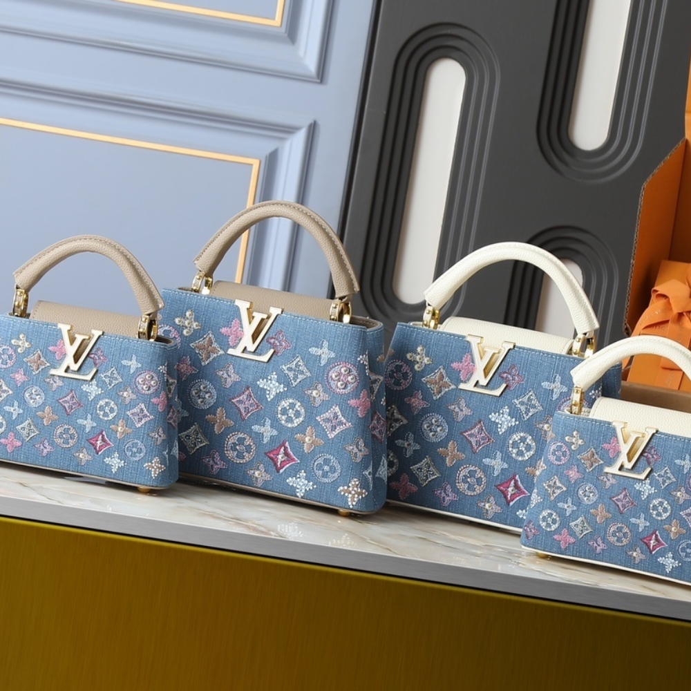 LOUIS VUITTON CAPUCINES MINI DENIM BLUE 21CM M12947 - Image 11