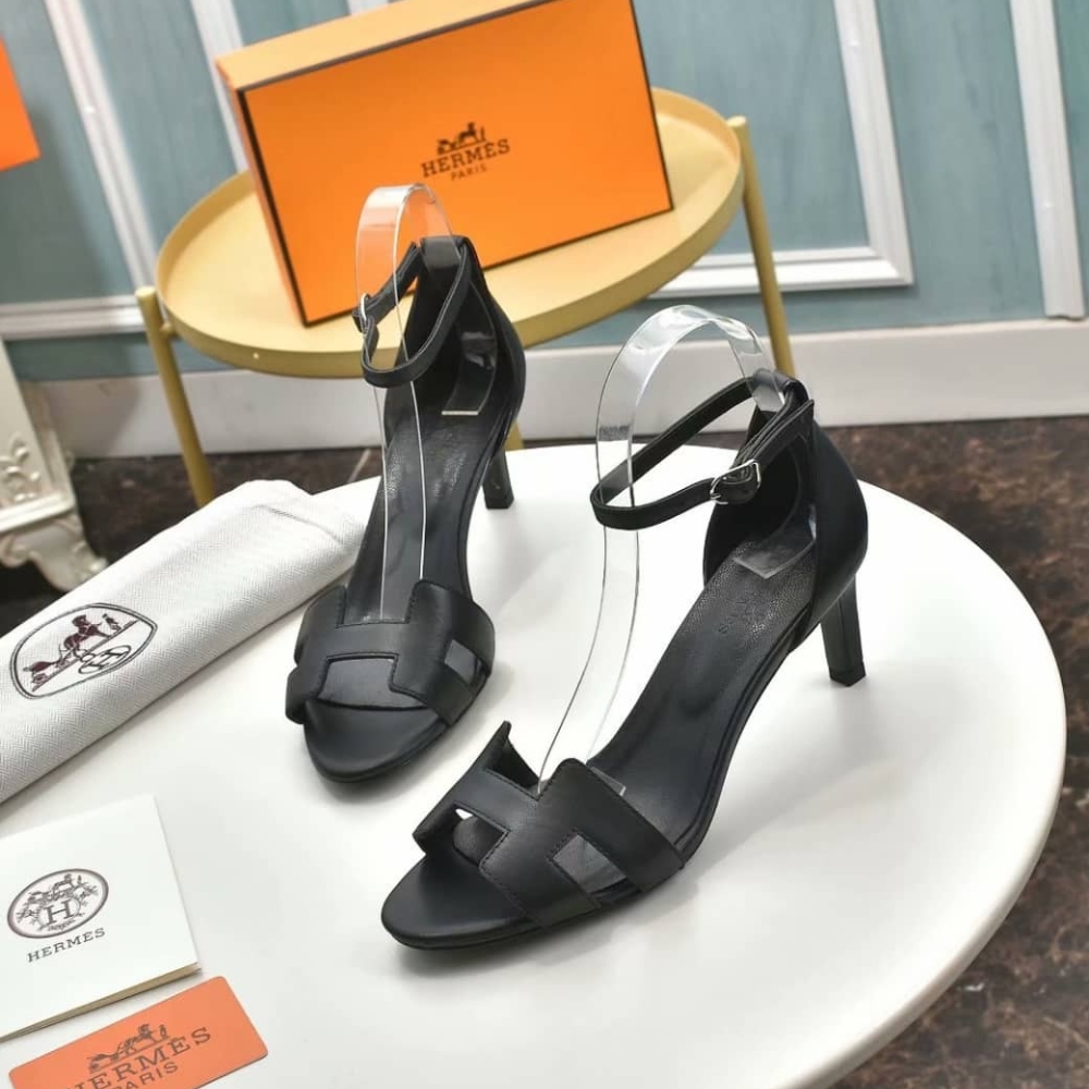 Alternative view of HERMES JOY 70 SANDAL BLACK H242118Z 02360