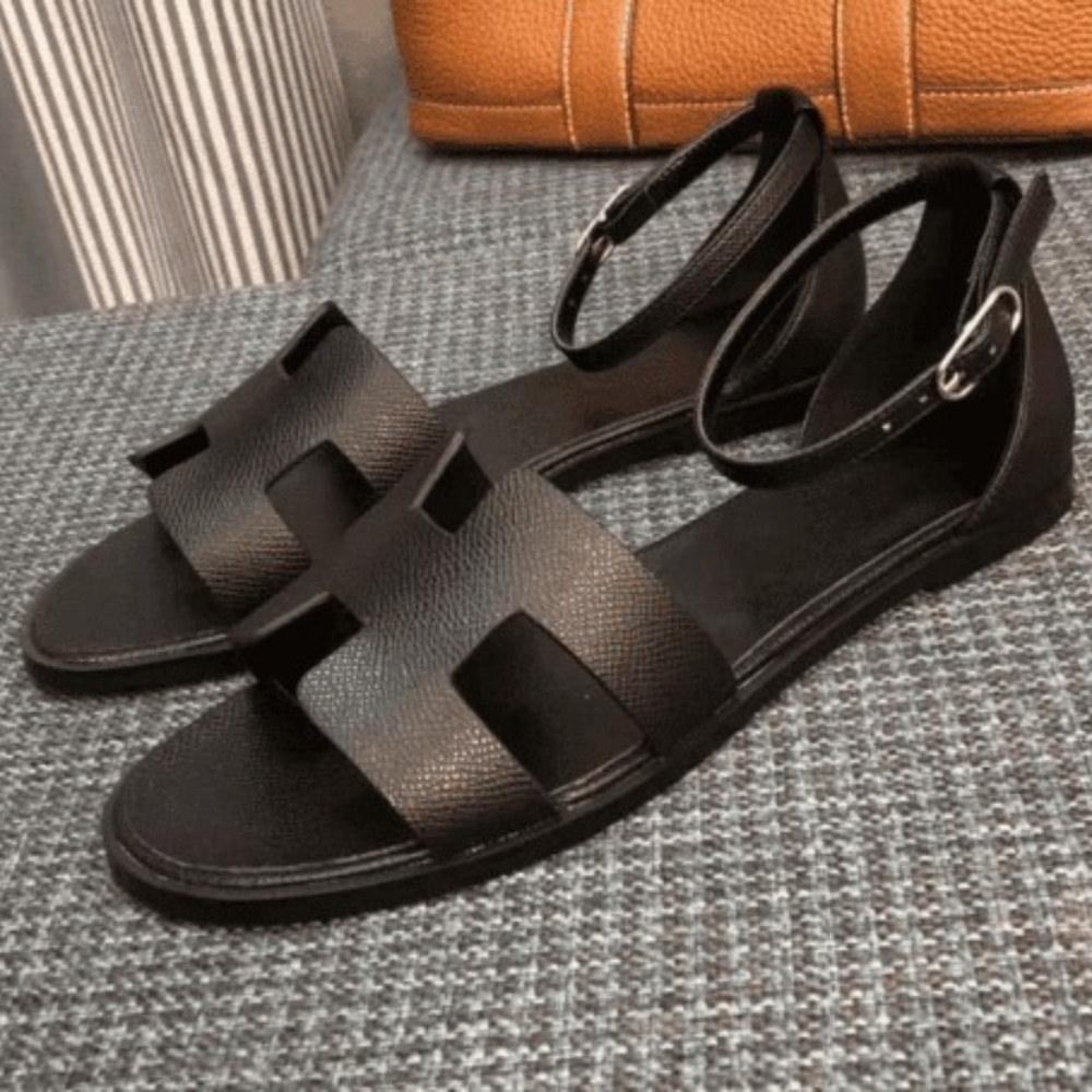 Alternative view of HERMES SANTORINI SANDAL BLACK H182138Z 02360