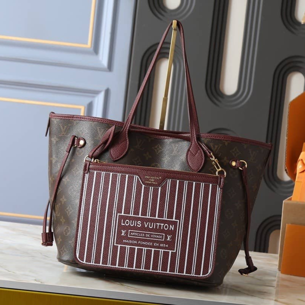 Alternative view of LOUIS VUITTON NEVERFULL INSIDE OUT MM MONOGRAM WINE 31CM M25663