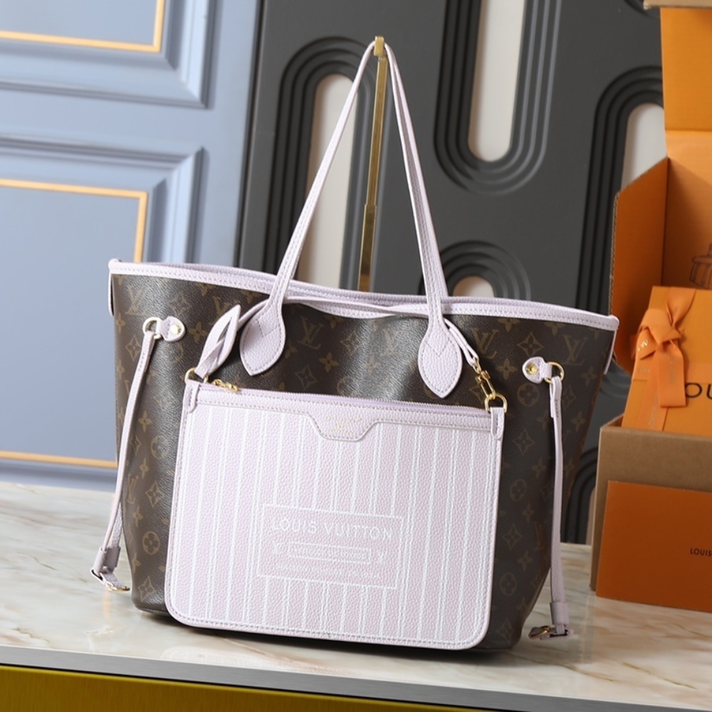 Alternative view of LOUIS VUITTON NEVERFULL INSIDE OUT MM MONOGRAM MISTY LILAC 31CM