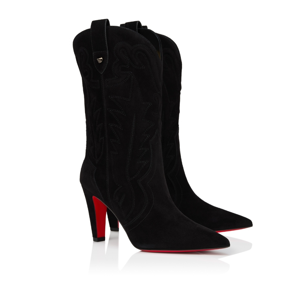 CHRISTIAN LOUBOUTIN SANTIA BOTTA 85 BOOTS BLACK 3250414BK01