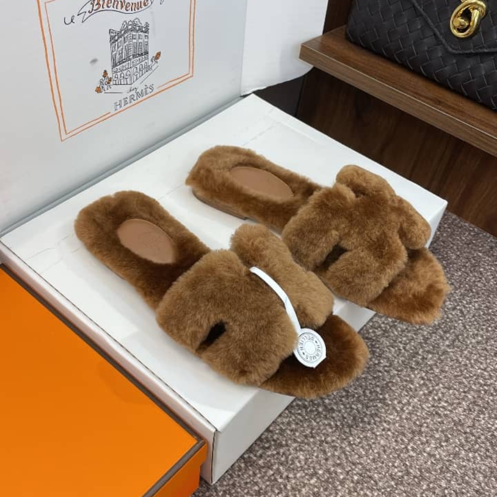 Alternative view of [SUPER VIP 1:1] HERMES ORAN SANDAL ROUGE H NATUREL H231288Z A4350