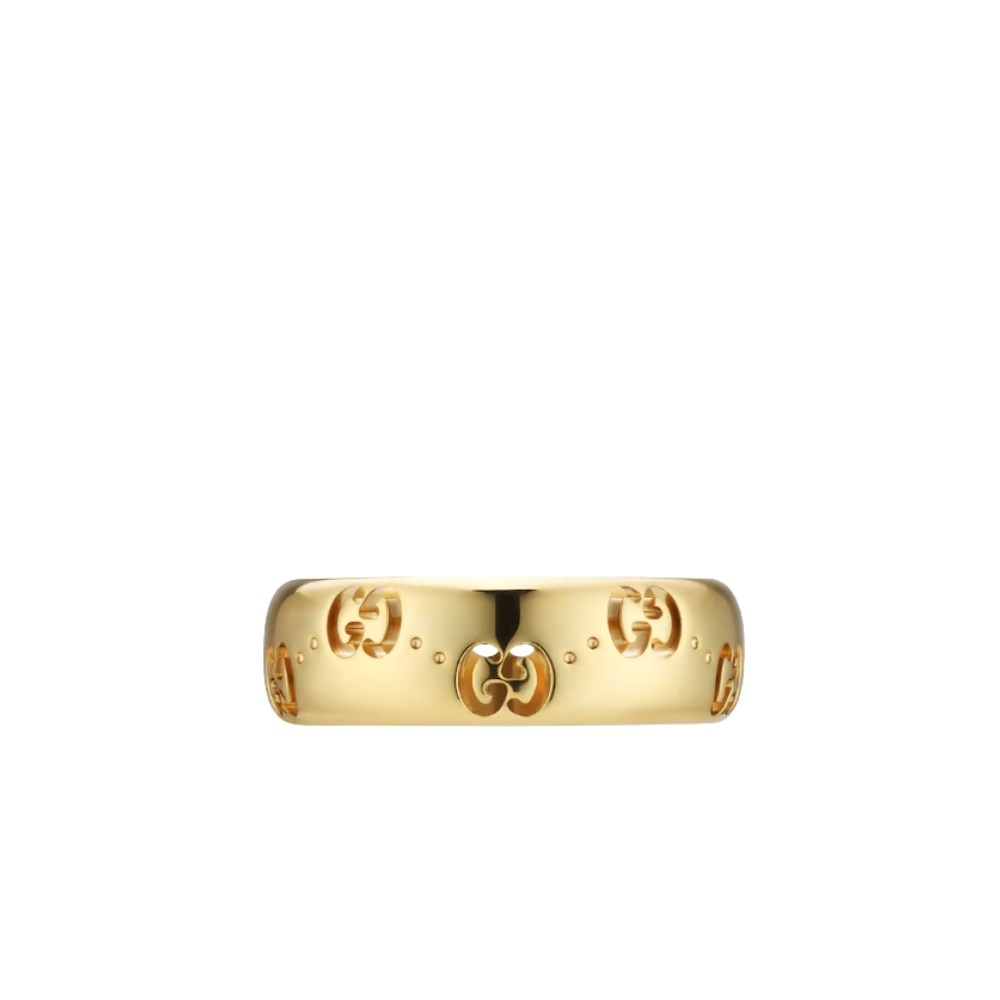 GUCCI ICON GG THIN RING YELLOW GOLD ‎804335 J8500 8000