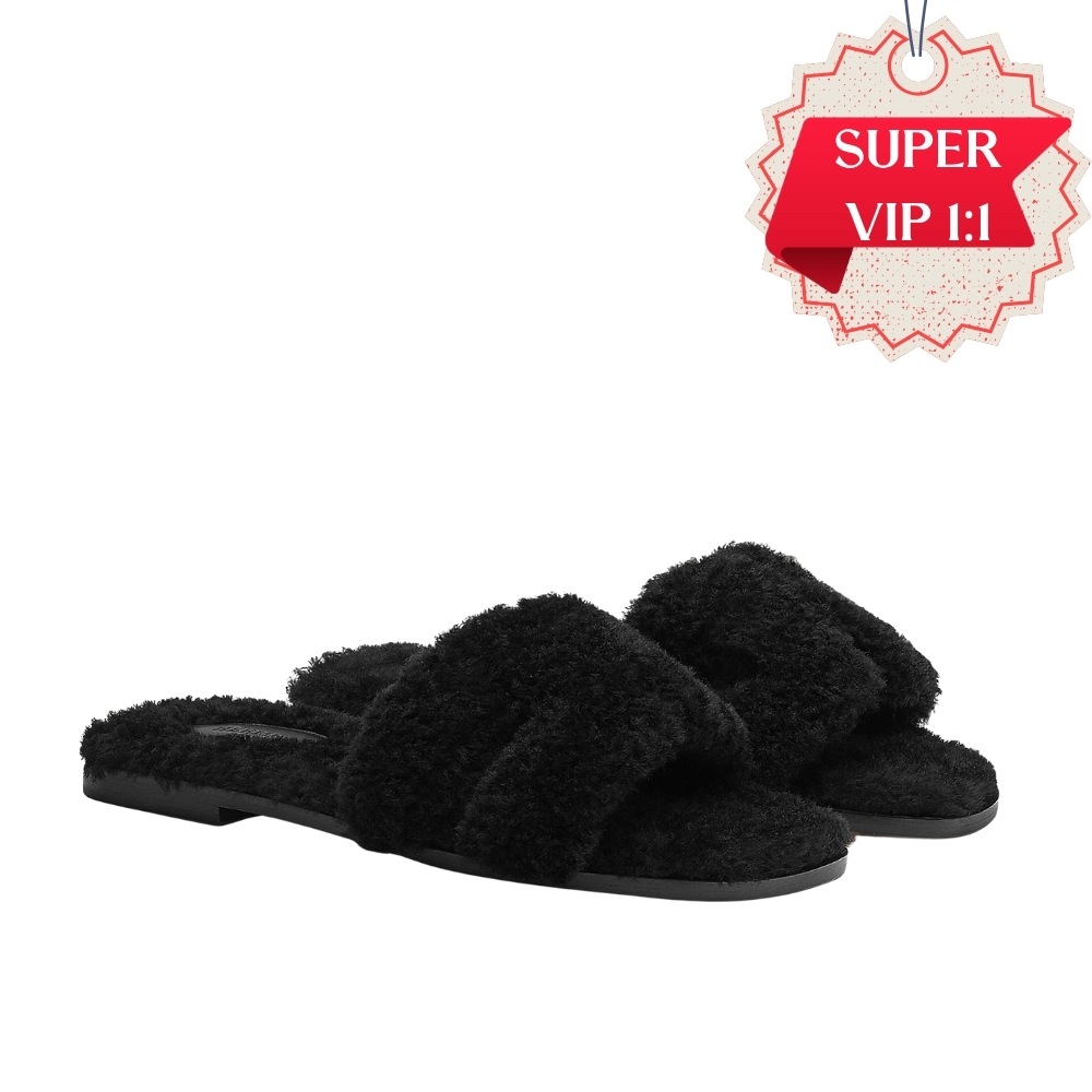 [SUPER VIP 1:1] HERMES ORAN SANDAL ROUGE H BLACK H212178Z 02370