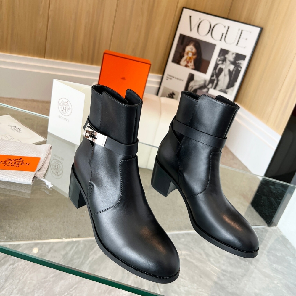 Alternative view of HERMES FRENCHIE 50 ANKLE BOOT BLACK H232128Z 02340