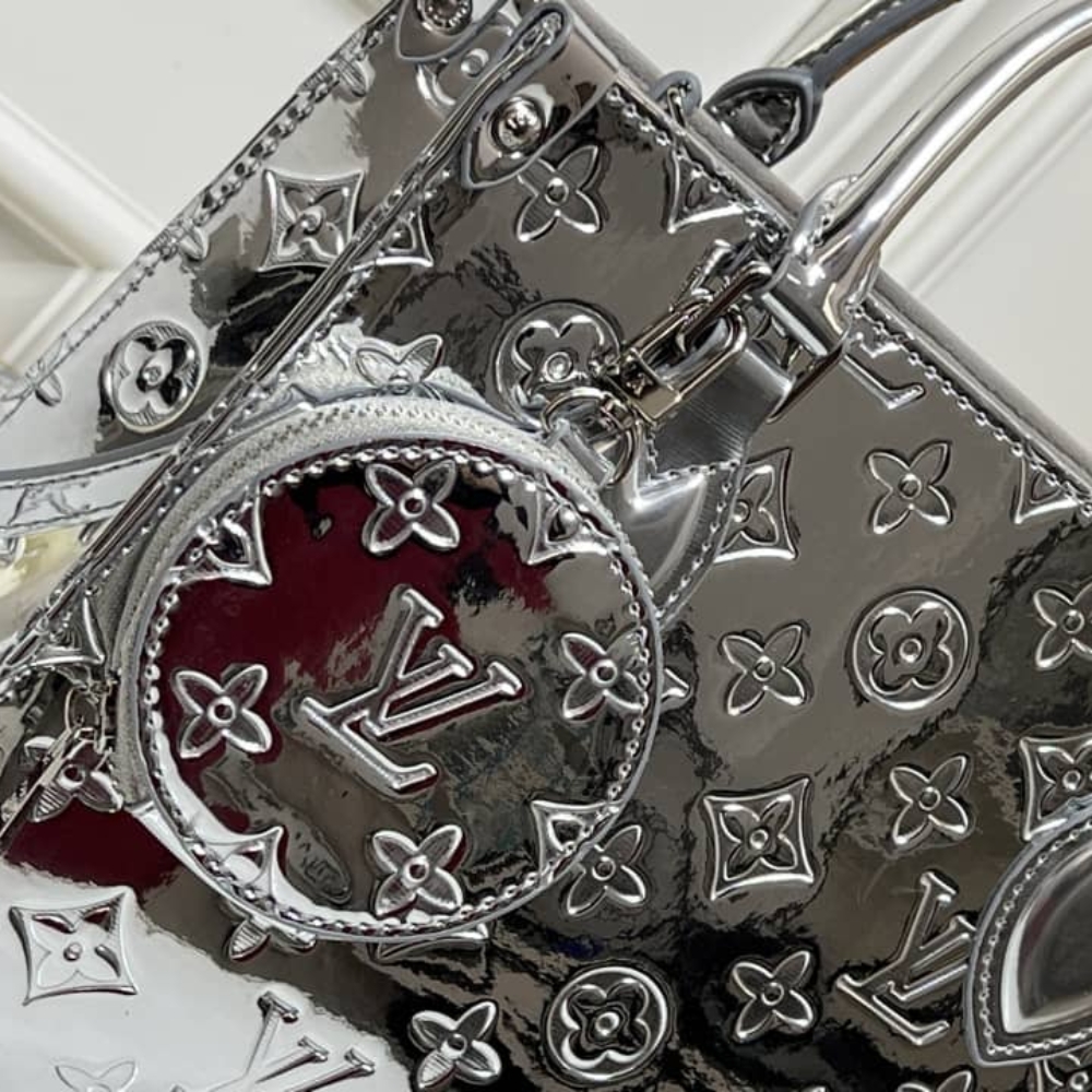 LOUIS VUITTON ONTHEGO PM SILVER 25CM M26373 - Image 6