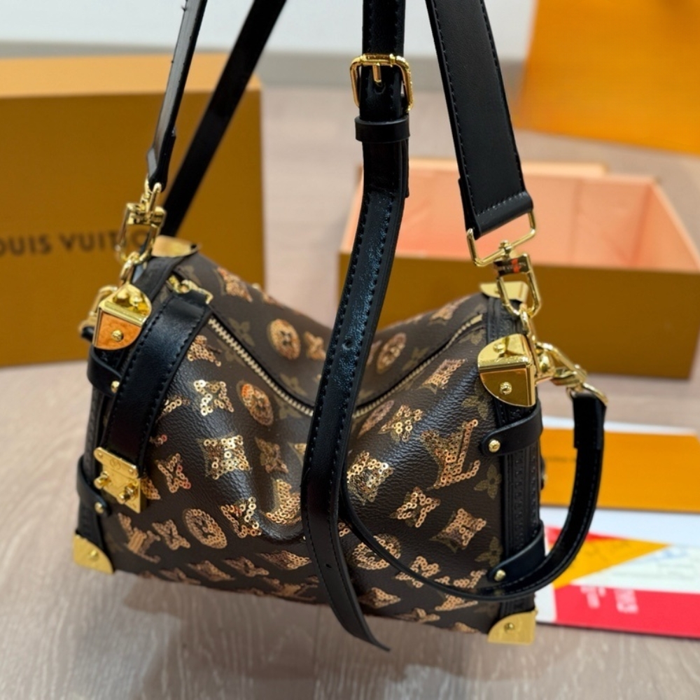 LOUIS VUITTON SIDE TRUNK MM MONOGRAM CANVAS BROWN 23CM M27036 - Image 3