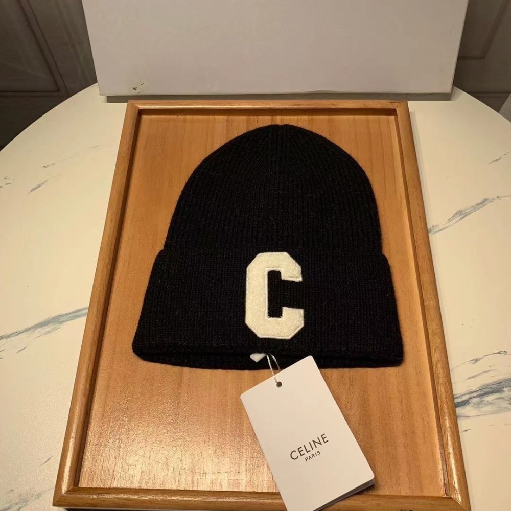 Alternative view of CELINE INITIAL BEANIE BLACK 2AG50378U 38NO